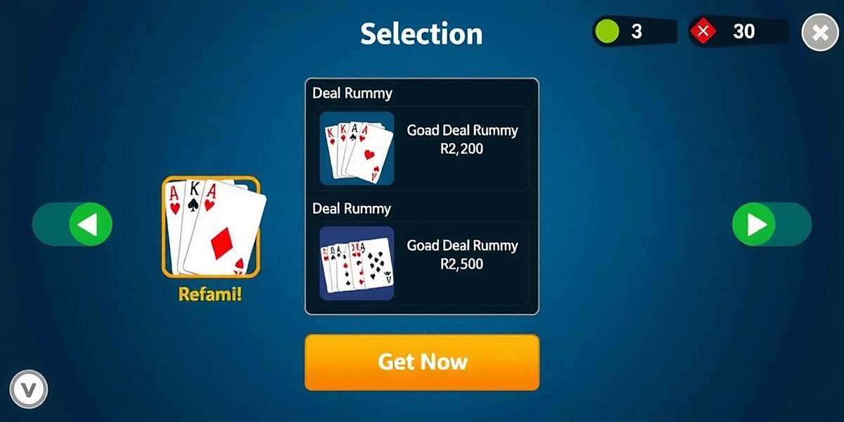 Rummy Deluxe Deal Rummy Deal Selection Screen